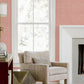 Emerson Coral Faux Linen Wallpaper