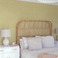 Emerson Yellow Faux Linen Wallpaper