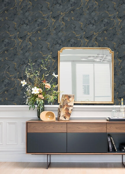 Silenus Denim Marbled Wallpaper