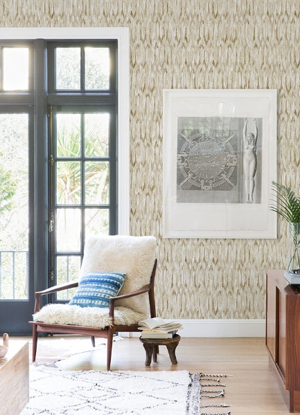 Kintana Gold Abstract Trellis Wallpaper