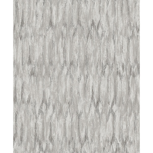 Kintana Silver Abstract Trellis Wallpaper