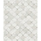 Pilak Silver Ogee Tile Wallpaper