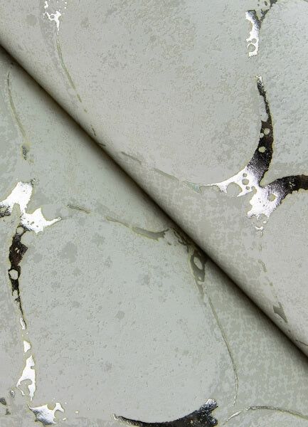 Pilak Silver Ogee Tile Wallpaper