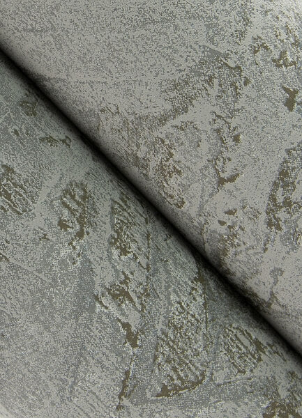 Amesemi Dark Grey Distressed Herringbone Wallpaper