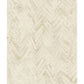 Amesemi Cream Distressed Herringbone Wallpaper