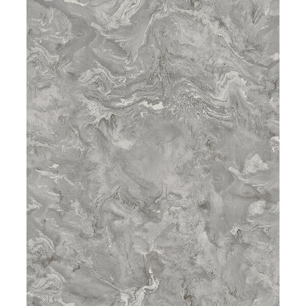 Meness Grey Metallic Marbling Wallpaper