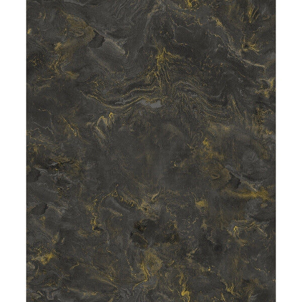 Meness Black Metallic Marbling Wallpaper