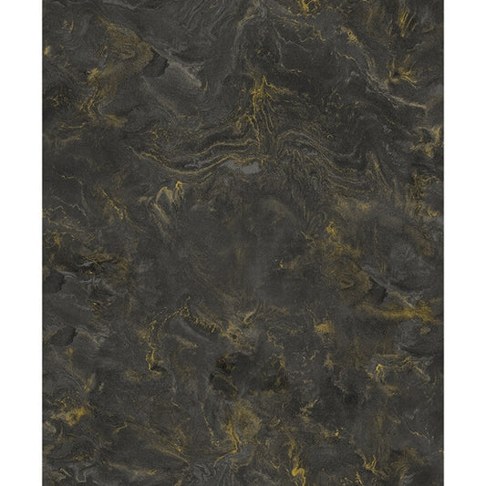 Meness Black Metallic Marbling Wallpaper