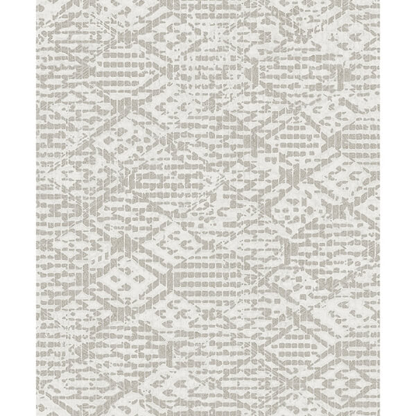 Helene Silver Glitter Geometric Wallpaper