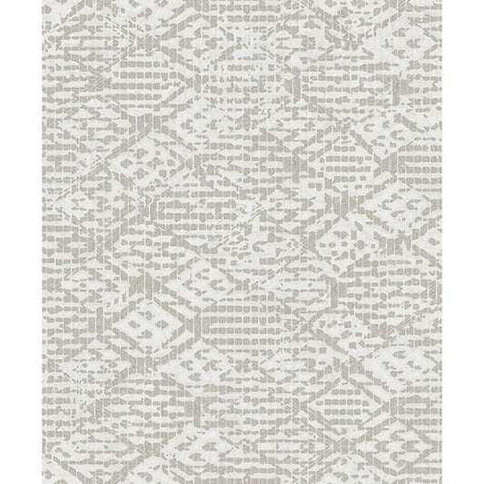 Helene Silver Glitter Geometric Wallpaper