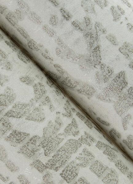 Helene Silver Glitter Geometric Wallpaper