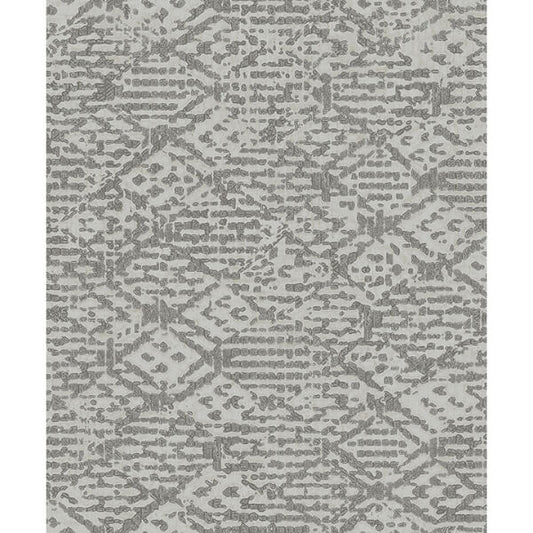 Helene Pewter Glitter Geometric Wallpaper