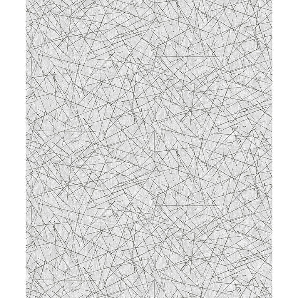 Bulan Silver Abstract Lines Wallpaper