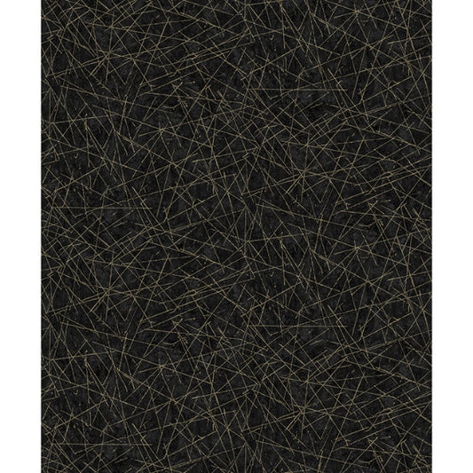Bulan Black Abstract Lines Wallpaper