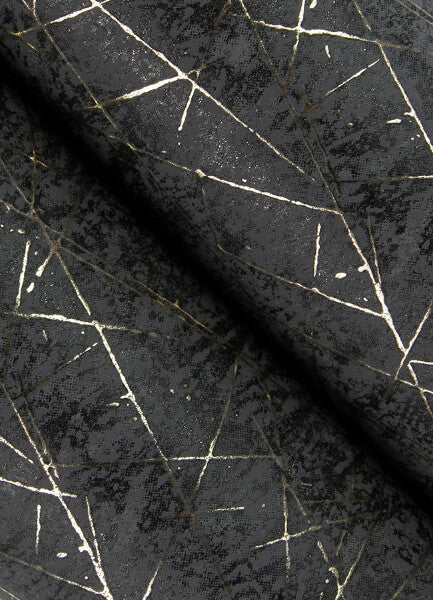 Bulan Black Abstract Lines Wallpaper