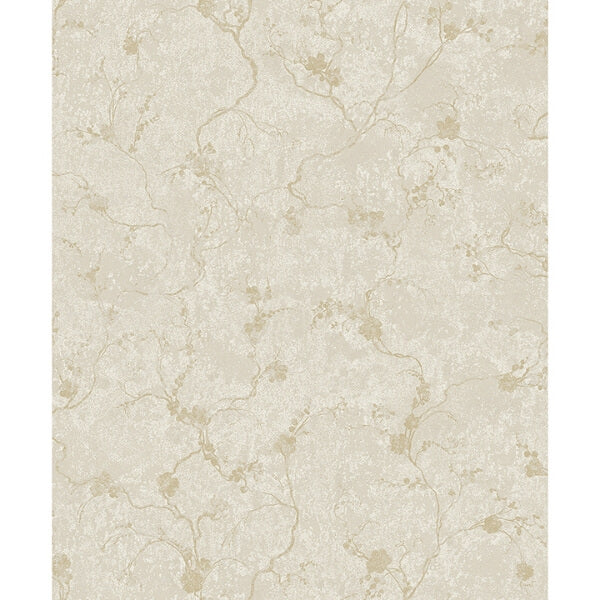Mahina Pearl Floral Vine Wallpaper
