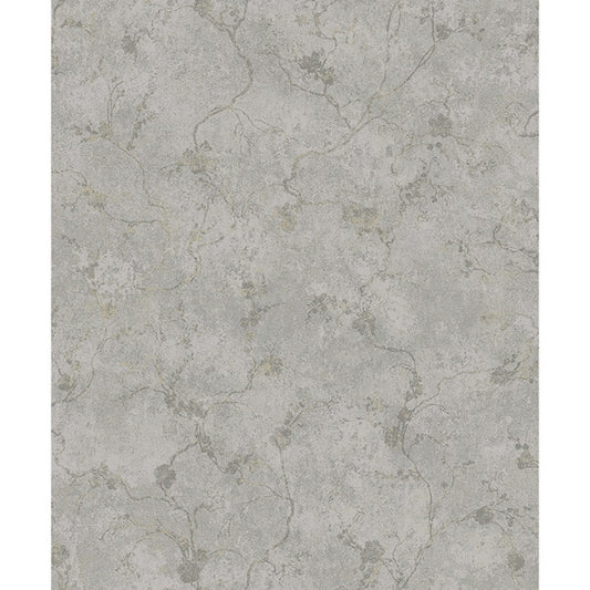 Mahina Pewter Floral Vine Wallpaper