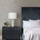 Mahina Pewter Floral Vine Wallpaper