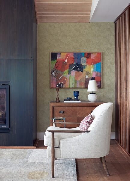 Rauta Gold Hexagon Tile Wallpaper