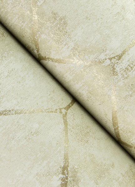 Rauta Gold Hexagon Tile Wallpaper