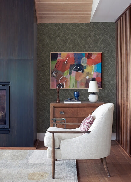 Rauta Pewter Hexagon Tile Wallpaper