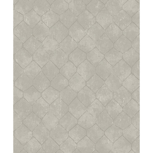 Rauta Silver Hexagon Tile Wallpaper