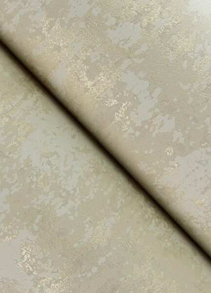 Haliya Champagne Metallic Plaster Wallpaper