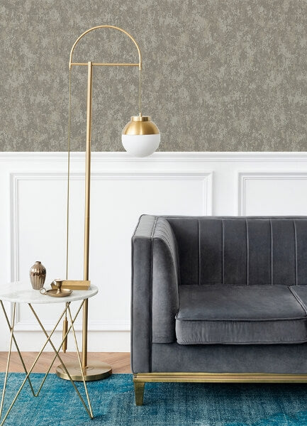 Haliya Sterling Metallic Plaster Wallpaper