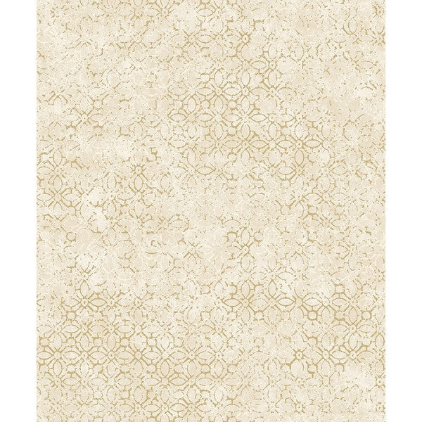 Khauta Champagne Floral Geometric Wallpaper