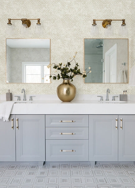 Khauta Champagne Floral Geometric Wallpaper