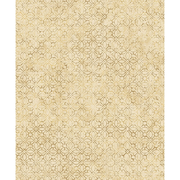 Khauta Gold Floral Geometric Wallpaper