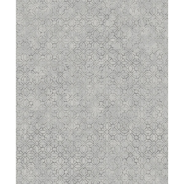 Khauta Sterling Floral Geometric Wallpaper