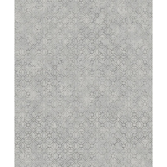 Khauta Sterling Floral Geometric Wallpaper