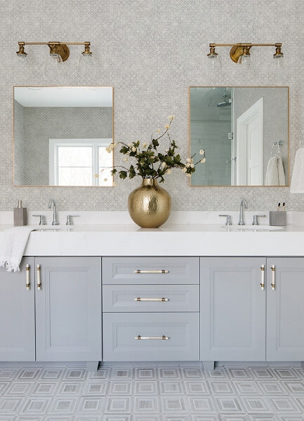 Khauta Sterling Floral Geometric Wallpaper