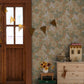 Drömma Coral Songbirds and Sunflowers Wallpaper