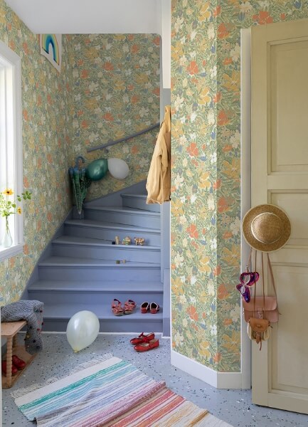Midsommar Sage Floral Medley Wallpaper