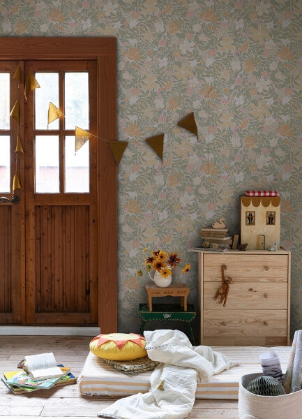 Midsommar Pastel Floral Medley Wallpaper