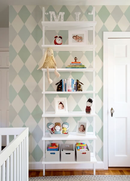 Kalas Light Blue Diamond Wallpaper