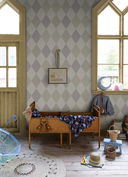 Kalas Lavender Diamond Wallpaper