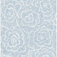 Periwinkle Blue Textured Floral Wallpaper