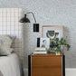Periwinkle Blue Textured Floral Wallpaper