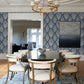 Arlie Indigo Botanical Damask Wallpaper