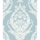 Arlie Light Blue Botanical Damask Wallpaper