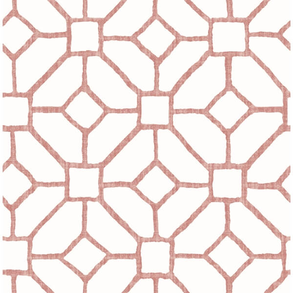 Addis Coral Trellis Wallpaper
