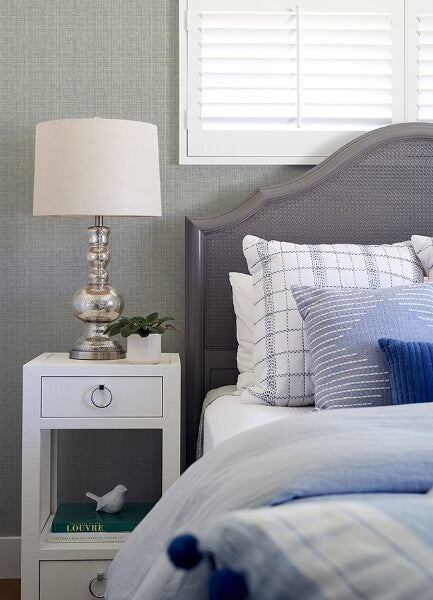 Kantera Turquoise Fabric Texture Wallpaper