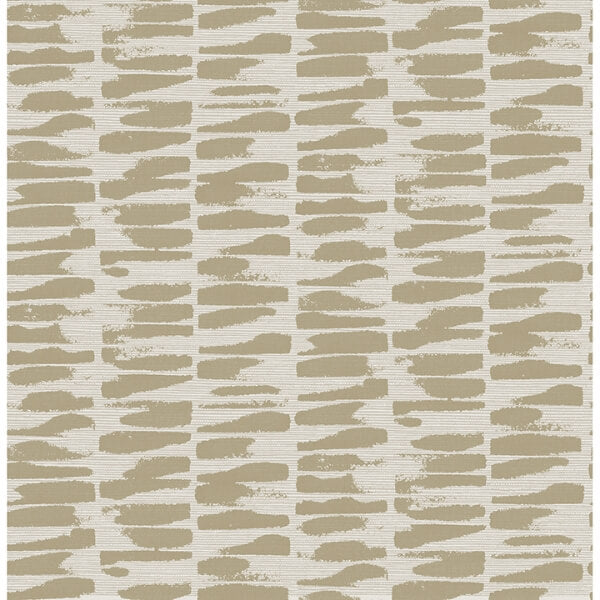 Myrtle Gold Abstract Stripe Wallpaper