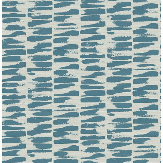 Myrtle Sea Green Abstract Stripe Wallpaper