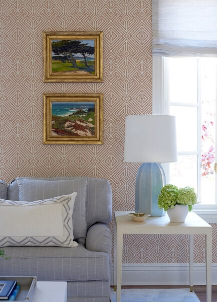 Lyon Coral Geometric Key Wallpaper