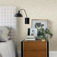 Periwinkle Stone Textured Floral Wallpaper