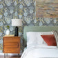 Harper Grey Floral Vase Wallpaper